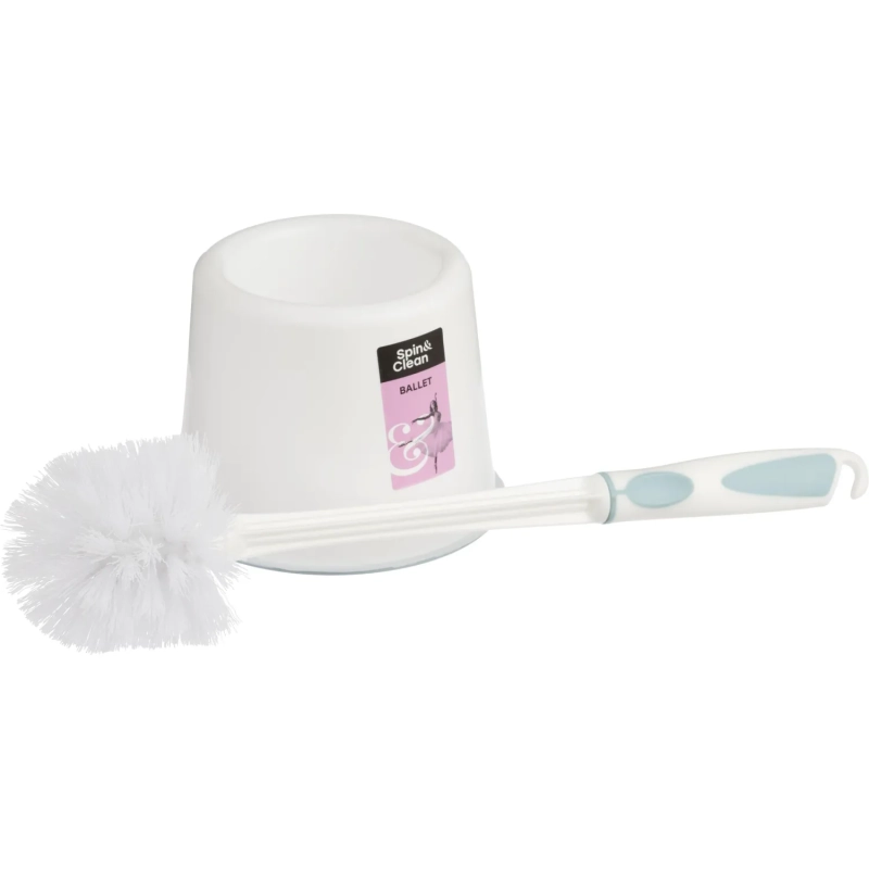 Ершик для унитаза Софтэль / WC Ballet белый/бирюзо