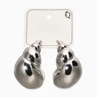 Серьги "Морской мир", улитка, цвет белый в серебре