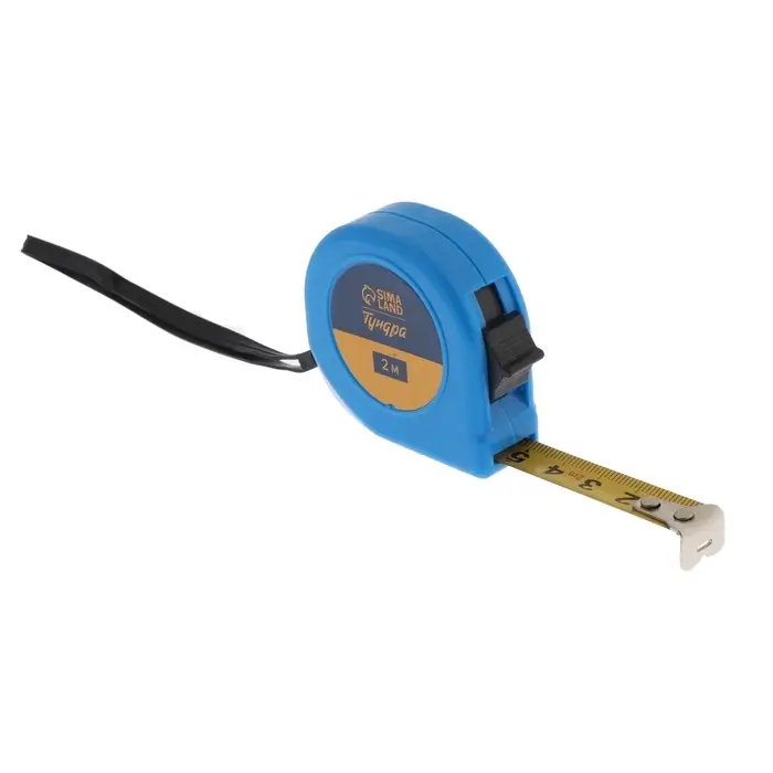 Рулетка ТУНДРА, пластиковый корпус, 2 м &times; 13 мм