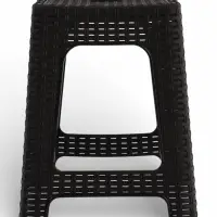 Табурет квадратный Rattan, 36.3&times;36.3&times;44.8 см, пластиковый, цвет горький шоколад