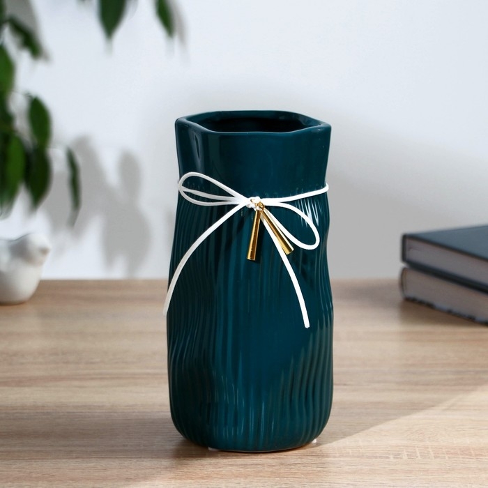 Ваза керамика настольная Ваза керамика настольная "Блез" 20,5 см, зелёный