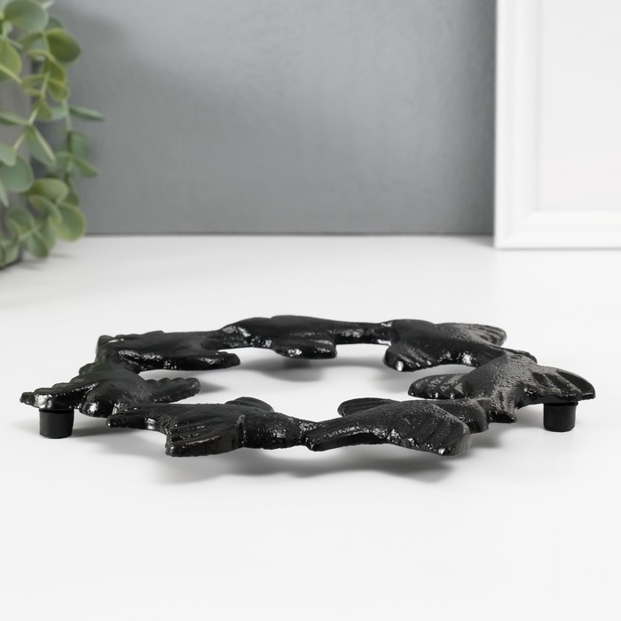 Сувенир чугун подставка  Сувенир чугун подставка "Птицы" 20х19,5х1,5 см