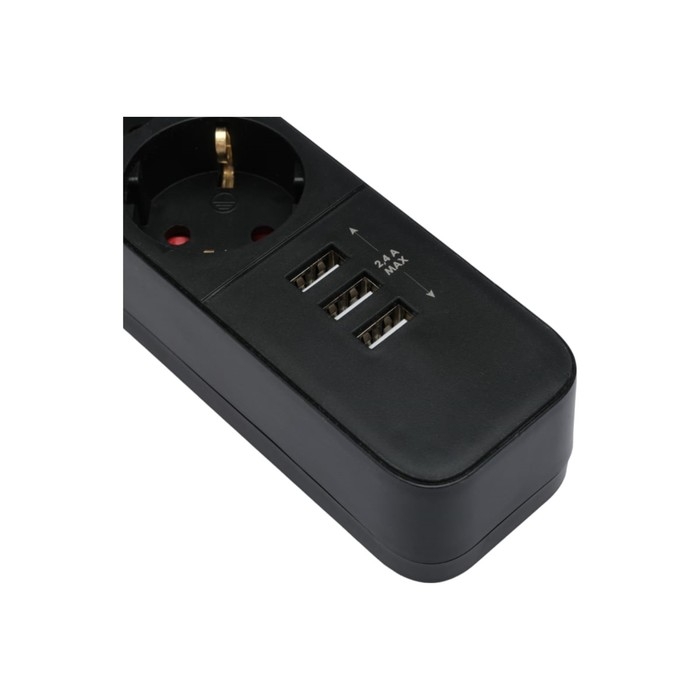Сетевой фильтр Гарнизон 2.0 Мультипорт EPS-4-U3-B-2, 4 р, 10А, 3xUSB, 2м, ур.защиты 2+, черн 1034186 Сетевой фильтр Гарнизон 2.0 Мультипорт EPS-4-U3-B-2, 4 р, 10А, 3xUSB, 2м, ур.защиты 2+, черн 1034186