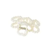 Краб для волос "Лиллиан" сердца, 7,5 см, белый