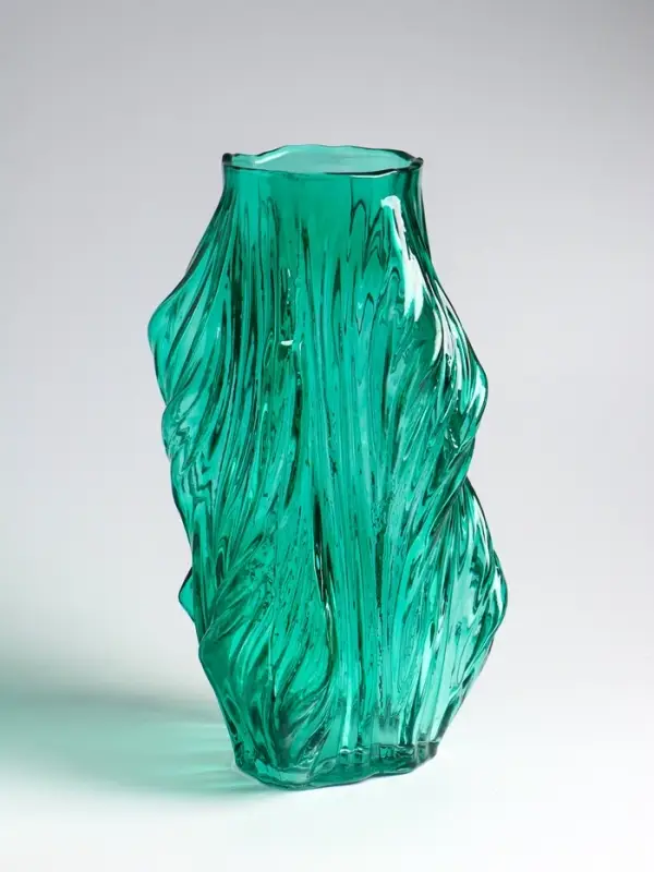 Ваза для цветов &laquo;Греверли&raquo;, 31&times;10 см, стекло, зелёная