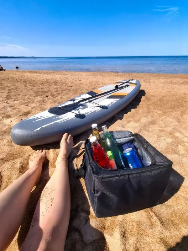 Органайзер в багажник с сумкой-холодильником Arranger, черный с серым