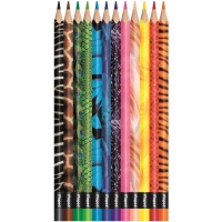 Карандаши цветные Maped COLOR'PEPS ANIMALS трехгранн,дерево,12цв/наб,832212