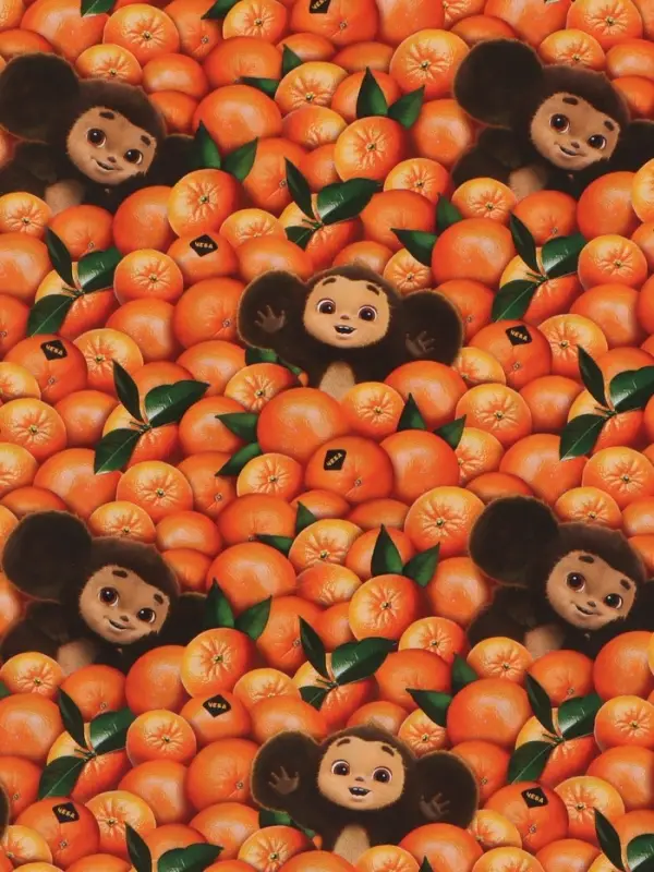 Бумага упаковочная глянцевая двусторонняя &laquo;Чебурашка&raquo;, 70&times;100 см