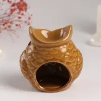 Аромалампа для эфирных масел &laquo;Ушастая сова&raquo;, керамика, т. беж, 6.5&times;11&times;10.7 см