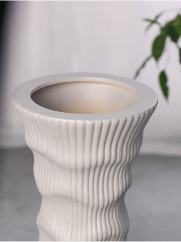 Ваза керамика напольная Ваза керамика напольная "Каро" 58х13 см, серый