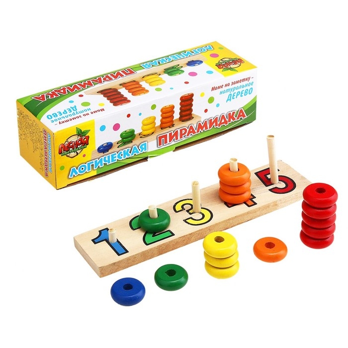 Пирамидка логическая  Пирамидка логическая "Учимся считать" с цифрами