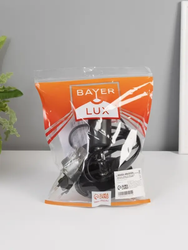 Спот &laquo;Дарни&raquo; с проводом и выключателем Е27 40 Вт чёрный 10&times;10&times;10-160 см