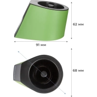 Скрепочница магнитная Attache Selection, цвет черный/зеленый