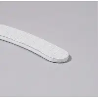 Пилка для ногтей, бумеранг, 180/240 грит, 18 см, серая