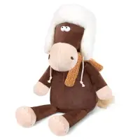 Мягкая игрушка &laquo;Конь Василий в ушанке и шарфе&raquo;, 27 см