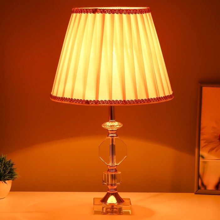 Настольная лампа Настольная лампа "Жаклин" Е27 40Вт золото 30х30х49 см RISALUX