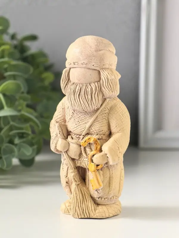 Фигурка гипс &laquo;Домовой&raquo;, 13&times;7 см, слоновая кость