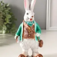 Фигура "Кролик джентельмен с книжкой" 21,5х10,5 см