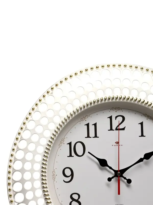 Часы настенные &laquo;Классика&raquo;, бесшумные, плавный ход, d=40 см, белые, от батарейки 1&times;АА