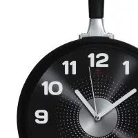 Часы настенные интерьерные &laquo;Сковорода&raquo;, для кухни, бесшумные, 25&times;43 см, чёрные, от батарейки 1&times;АА