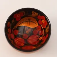 Солонка &laquo;Каравай&raquo;, 7.5&times;3 см, хохлома, дерево