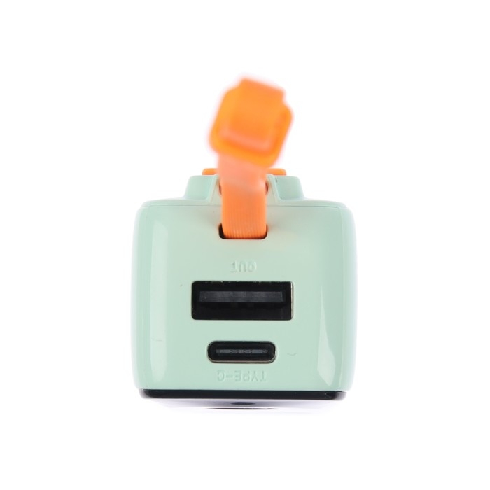 Внешний аккумулятор DX151, 5000 мАч, USB, Type-C, кабель Type-C, фонарь, зелёный Внешний аккумулятор DX151, 5000 мАч, USB, Type-C, кабель Type-C, фонарь, зелёный