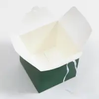 Коробка складная изумрудная, 14 х 14 х 14 см