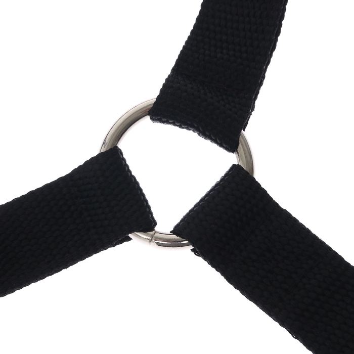 Недоуздок из нейлона, регулируемый размер, черный Недоуздок из нейлона, регулируемый размер, черный