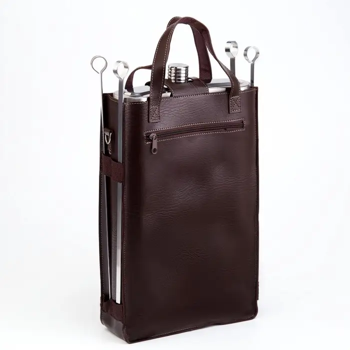 Фляжка &laquo;СССР&raquo;, нержавеющая сталь, чехол, 5.15 л, с 4 шампурами l-40 см