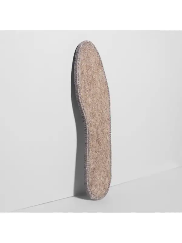 Стельки для обуви, утеплённые, двухслойные, фольгированные, окантовка, р-р RU 39 (р-р Пр-ля 41), 25.5 см, пара, серые