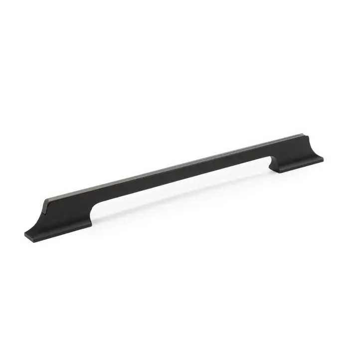 Ручка-скоба CAPPIO, алюминий, м/о 224 мм, цвет черный с серой вставкой