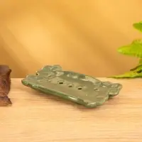 Мыльница &laquo;Цветочный мост&raquo;, 14.5&times;7.5&times;2 см, керамика, зелёная