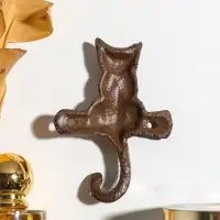 Крючок настенный &laquo;Котёнок&raquo;, ключница декоративная, чугун, 7.2&times;1.8&times;10 см