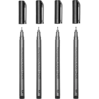 Набор линеров утолщенных Sketch&Art черного цвета, 4 шт. 36-0032