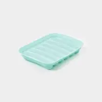 Форма для выпечки и приготовления сосисок Доляна, 6 ячеек, с крышкой, 17.5×13.5,2.8 см, силикон, бирюзовый Форма для выпечки и приготовления сосисок Доляна, 6 ячеек, с крышкой, 17.5×13.5,2.8 см, силикон, бирюзовый