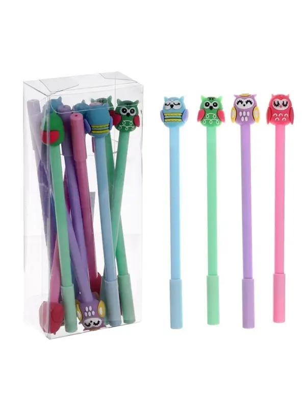 Ручка гелевая-прикол МИКС Сова