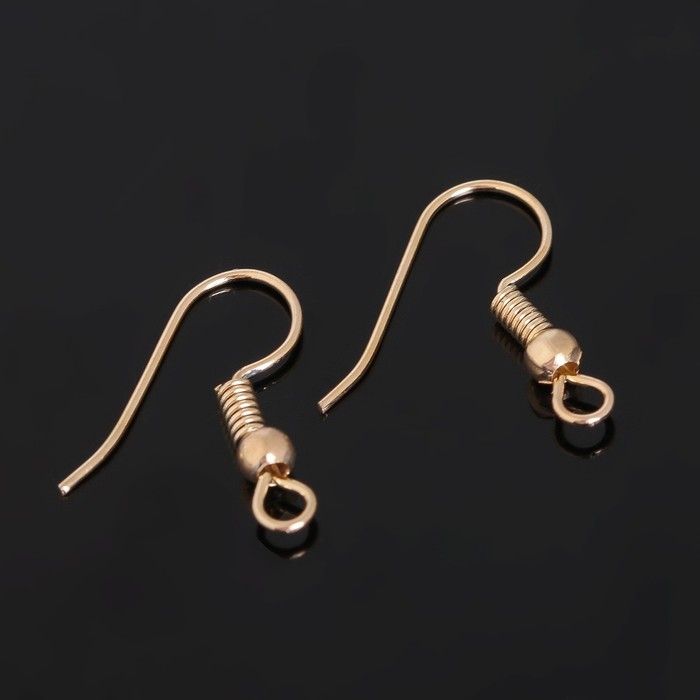 Швензы-крючки с бусиной (набор 5 пар), цвет золото Швензы-крючки с бусиной (набор 5 пар), цвет золото