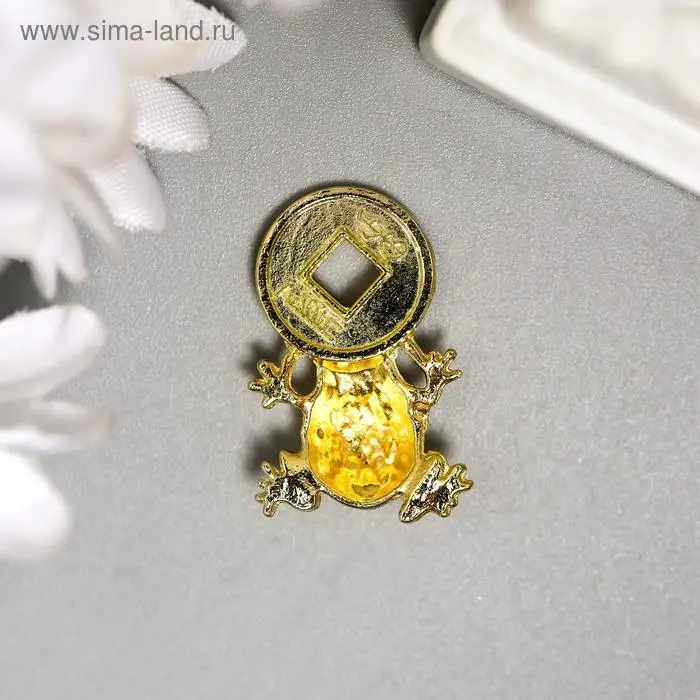 Кошельковая мелочь Кошельковая мелочь "Жаба с монетой"1,5х2,5х0,3 см