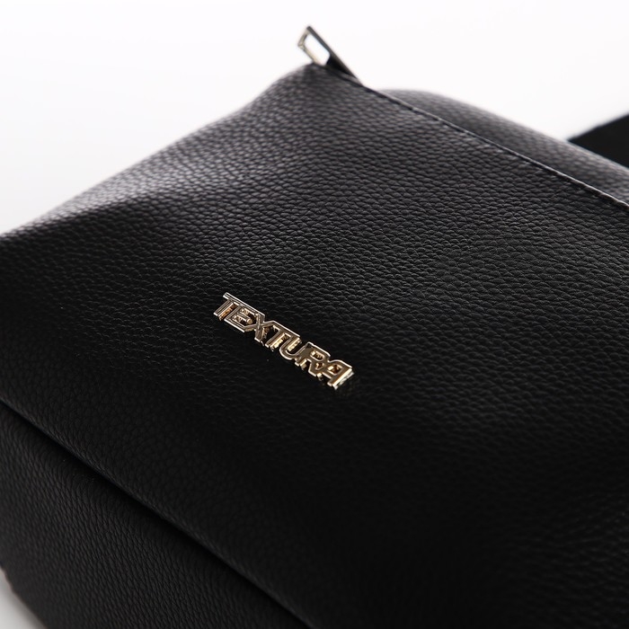 Сумка женская через плечо TEXTURA, маленький размер, цвет чёрный Сумка женская через плечо TEXTURA, маленький размер, цвет чёрный