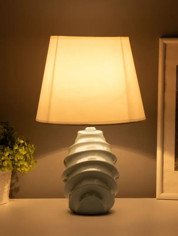 Лампа настольная E27 40Вт "Ракушка" оливковый перламутр 20х20х32 см