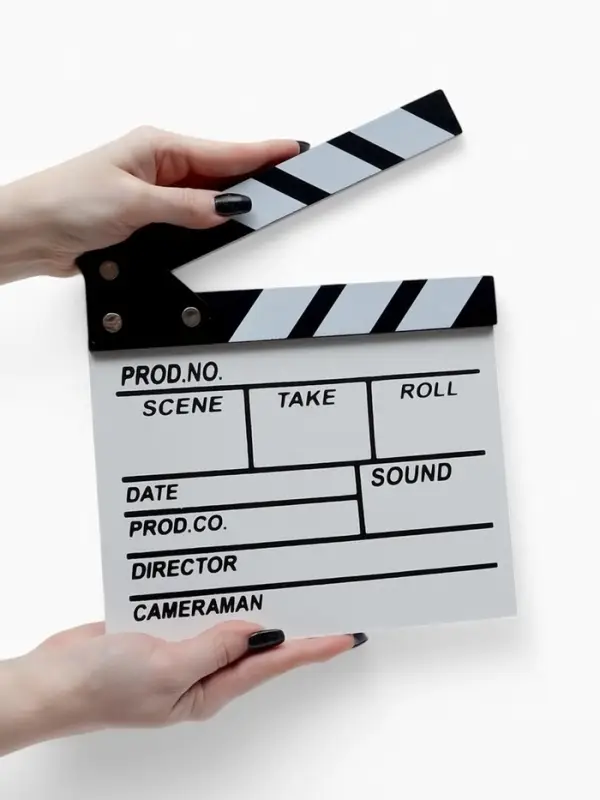 Кинохлопушка режиссёра, белая, 20&times;20 см