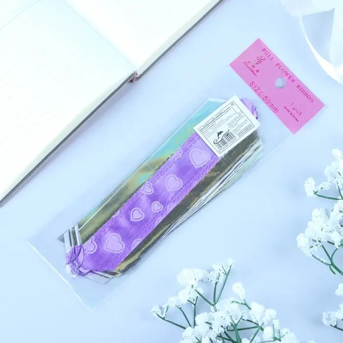 Подарочный бант - шар №5 &laquo;Воздушные сердца&raquo;, фиолетовый, для упаковки подарков