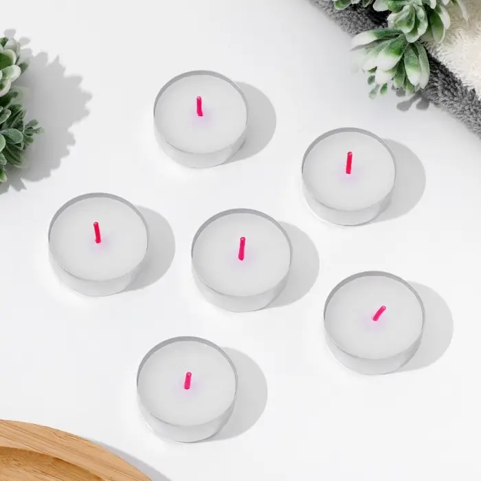 Набор свечей чайных в гильзе, 25 шт, без запаха Набор свечей чайных в гильзе, 25 шт, без запаха