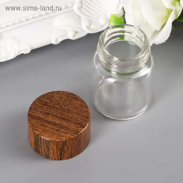 Декор для творчества стекло «Баночка с крышкой» 4×2.8×2.8 см