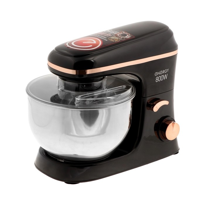 Миксер ENERGY EN-265, планетарный, 800 Вт, 5 л, 5 скоростей,  черный Миксер ENERGY EN-265, планетарный, 800 Вт, 5 л, 5 скоростей,  черный