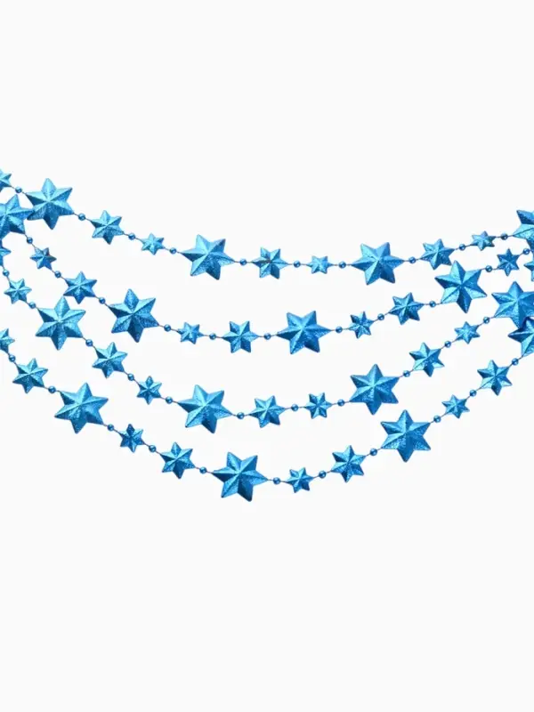 Бусы на ёлку &laquo;Рельефные звёзды&raquo;, длина 2.7 м, МИКС