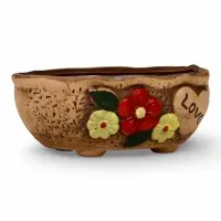 Декоративный горшок для цветов LOVE, 17&times;11.5&times;7 см, керамический, Greengo