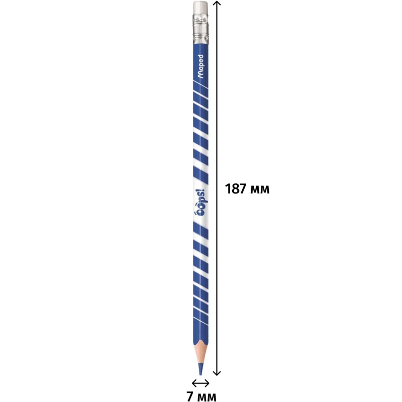 Карандаши цветные Maped COLOR'PEPS OOPS пластик,c ластиком,24цв/наб,832824