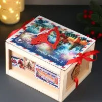 Шкатулка-посылка "С Новым Годом" с сувениром, 21х17,2х12,5 см Шкатулка-посылка "С Новым Годом" с сувениром, 21х17,2х12,5 см