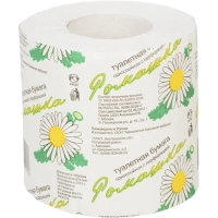 Бумага туалетная ОСТРОВСКАЯ Ромашка 1сл втулка серая 26м 48рул/уп_СПБ/КЗН